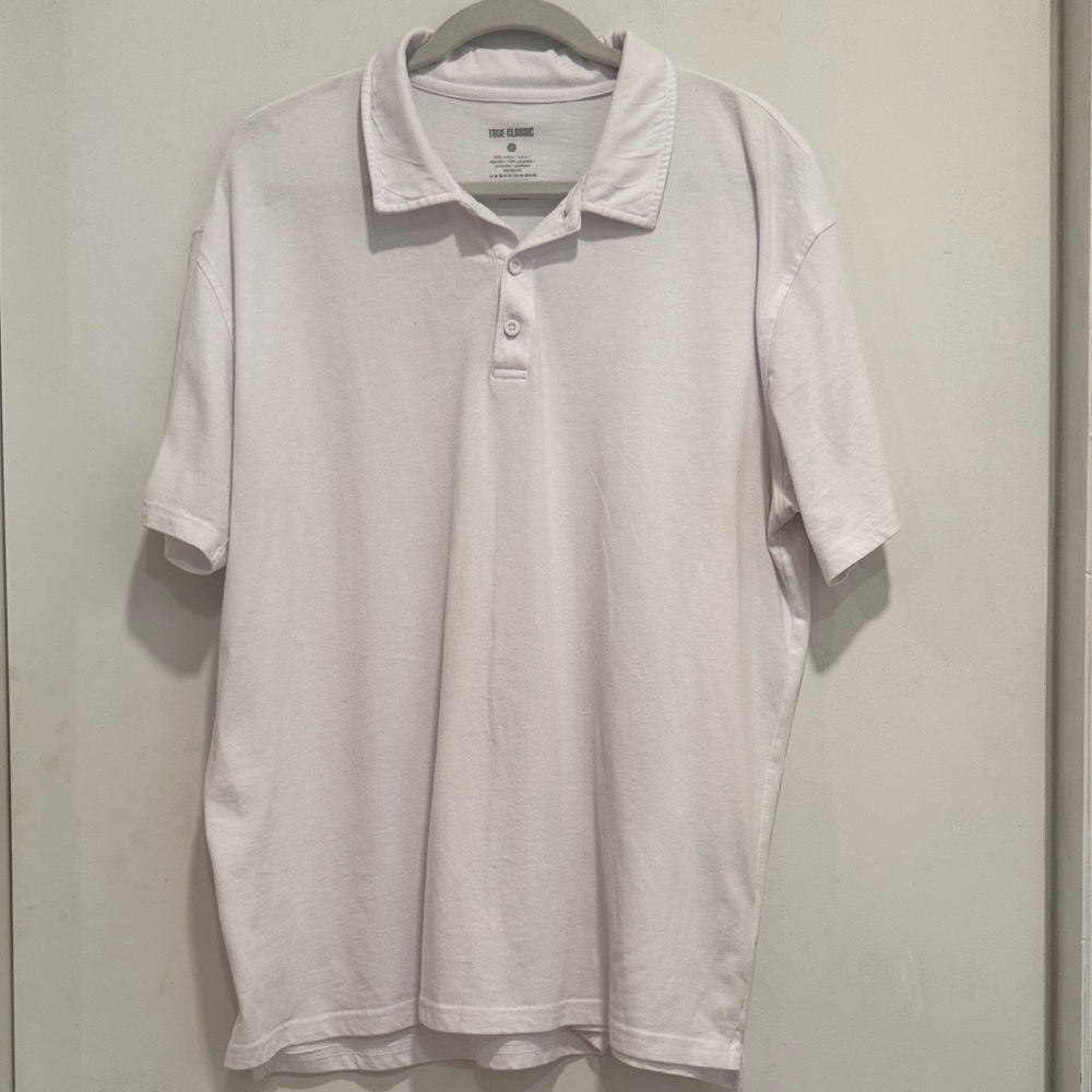 Men’s True Classic XL White Polo Shirt